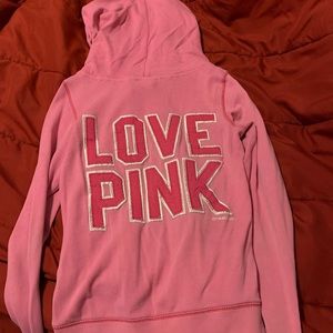 Size xs victoria secret pink zip up jacket